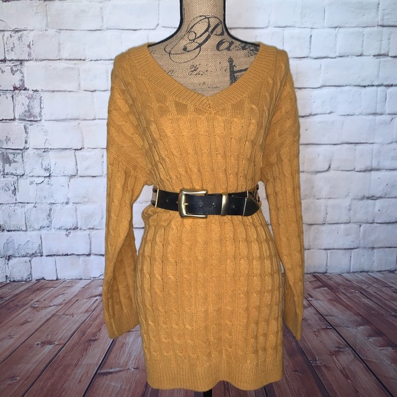 ♥️ SOLD NWOT Drop shoulder knit sweater dress - Picture 5 of 8